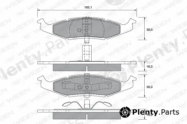 Ween 151-2407 — Brake Pad Set, disc brake