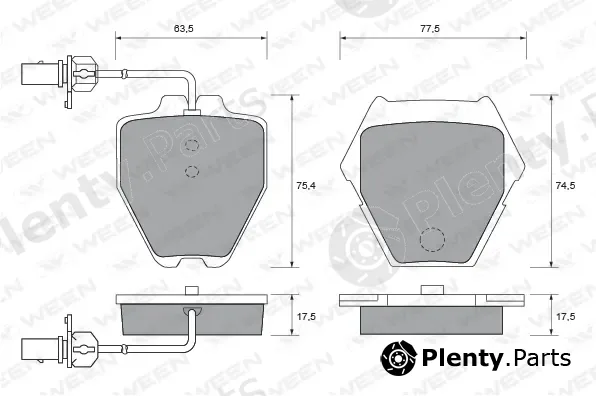 Ween 151-1822 — Brake Pad Set, disc brake