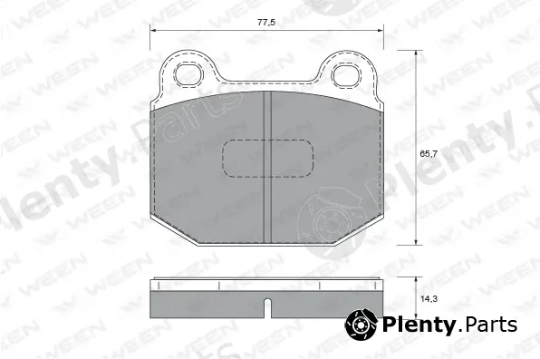 Ween 151-1908 — Brake Pad Set, disc brake