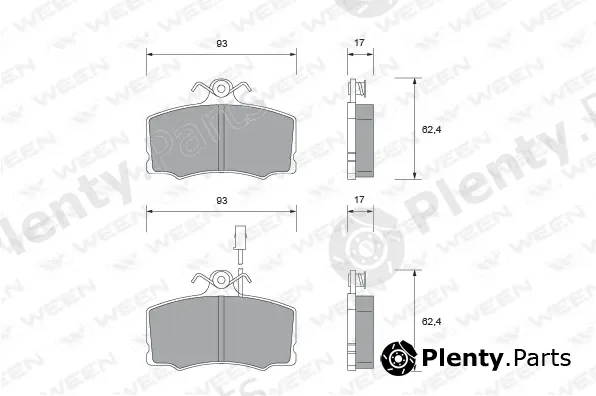 Ween 151-1596 — Brake Pad Set, disc brake