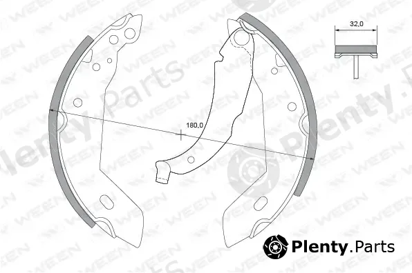 Ween 152-2219 — Brake Shoe Set