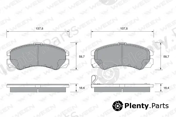 Ween 151-2162 — Brake Pad Set, disc brake
