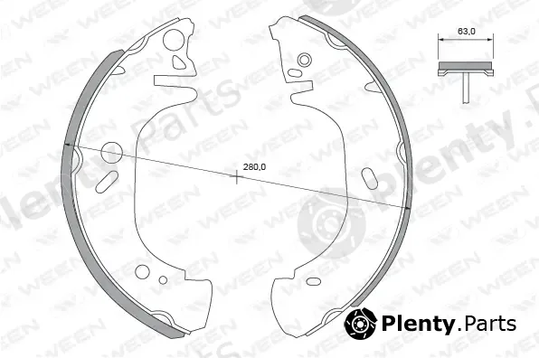 Ween 152-2370 — Brake Shoe Set