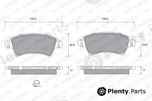 Ween 151-1322 — Brake Pad Set, disc brake