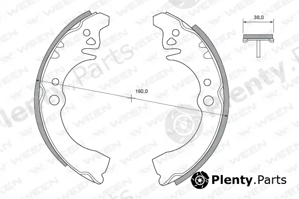 Ween 152-2422 — Brake Shoe Set