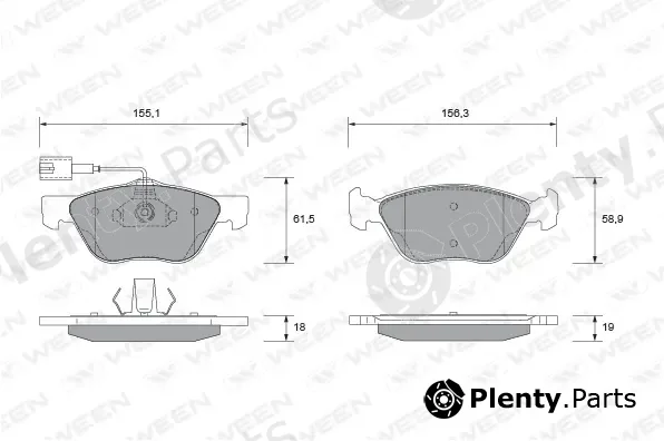 Ween 151-1814 — Brake Pad Set, disc brake