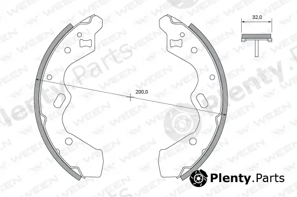 Ween 152-2431 — Brake Shoe Set