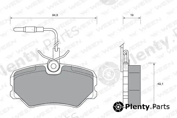 Ween 151-1591 — Brake Pad Set, disc brake