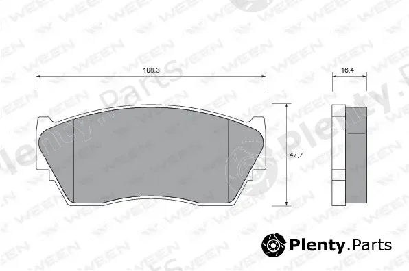 Ween 151-1691 — Brake Pad Set, disc brake