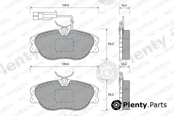 Ween 151-1599 — Brake Pad Set, disc brake
