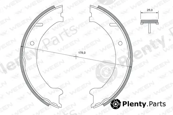 Ween 152-2350 — Brake Shoe Set, parking brake