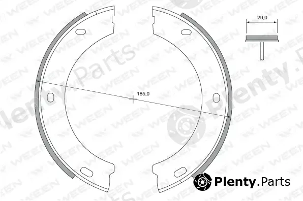 Ween 152-2374 — Brake Shoe Set, parking brake