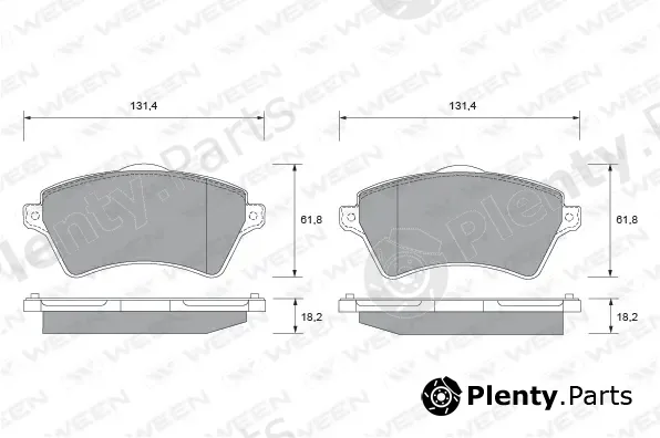 Ween 151-1887 — Brake Pad Set, disc brake