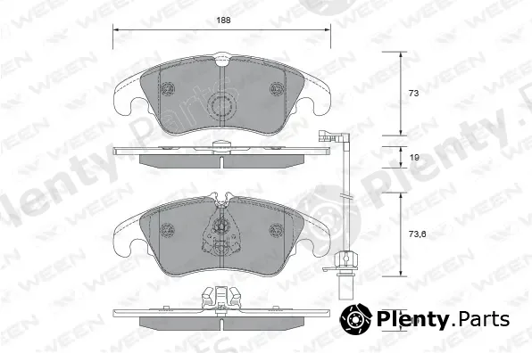Ween 151-2709 — Brake Pad Set, disc brake