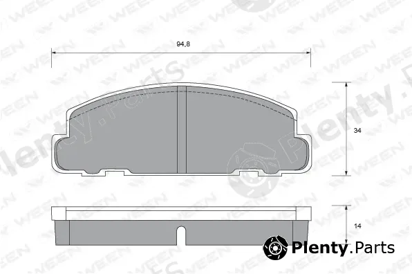 Ween 151-1490 — Brake Pad Set, disc brake
