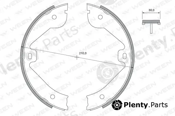 Ween 152-2485 — Brake Shoe Set, parking brake