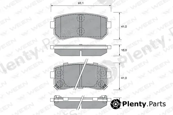 Ween 151-2581 — Brake Pad Set, disc brake
