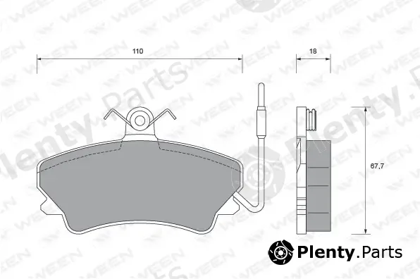 Ween 151-1712 — Brake Pad Set, disc brake