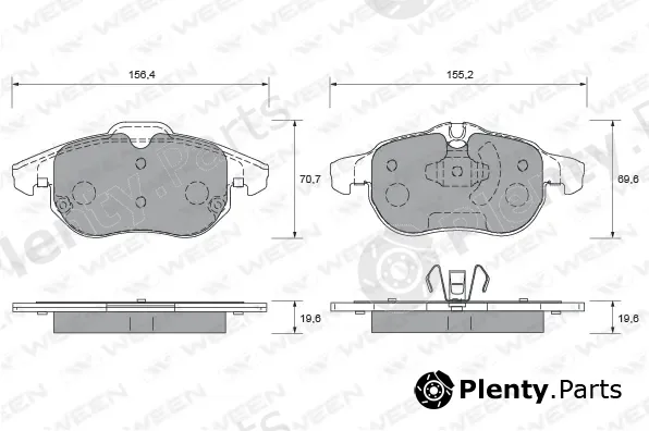 Ween 151-1988 — Brake Pad Set, disc brake