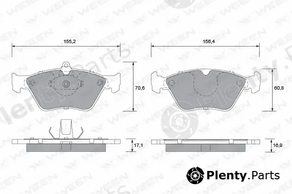Ween 151-1312 — Brake Pad Set, disc brake