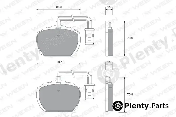 Ween 151-1553 — Brake Pad Set, disc brake