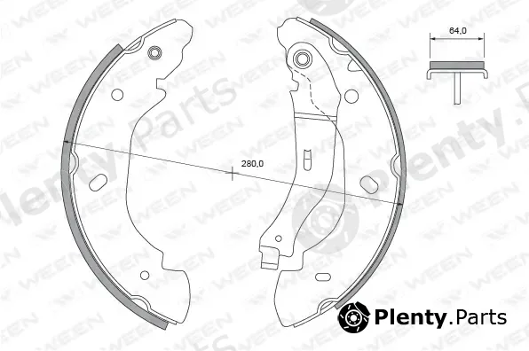Ween 152-2445 — Brake Shoe Set