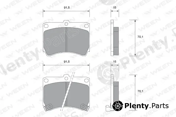 Ween 151-1580 — Brake Pad Set, disc brake