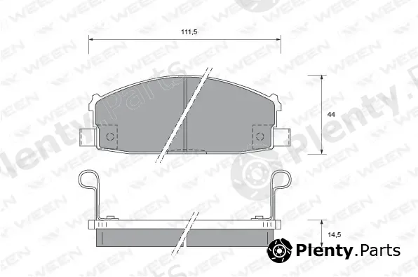 Ween 151-1572 — Brake Pad Set, disc brake