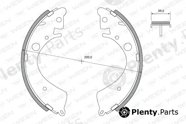 Ween 152-2056 — Brake Shoe Set
