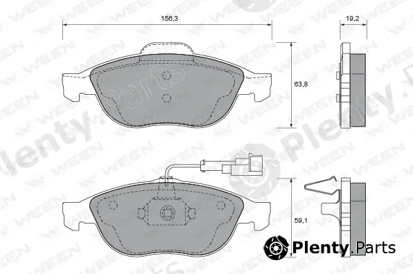 Ween 151-1796 — Brake Pad Set, disc brake