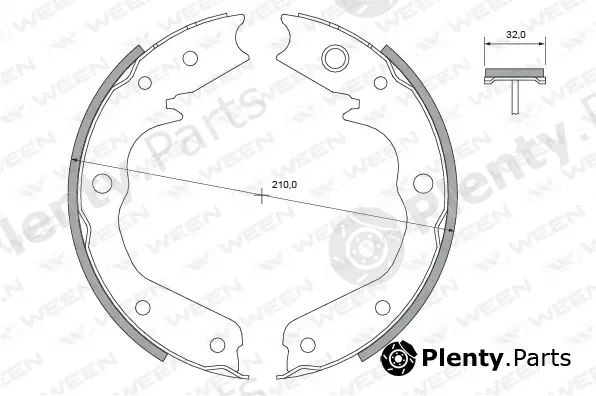 Ween 152-2477 — Brake Shoe Set, parking brake
