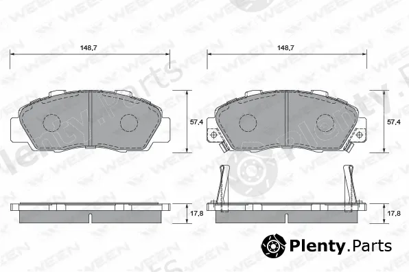 Ween 151-1362 — Brake Pad Set, disc brake