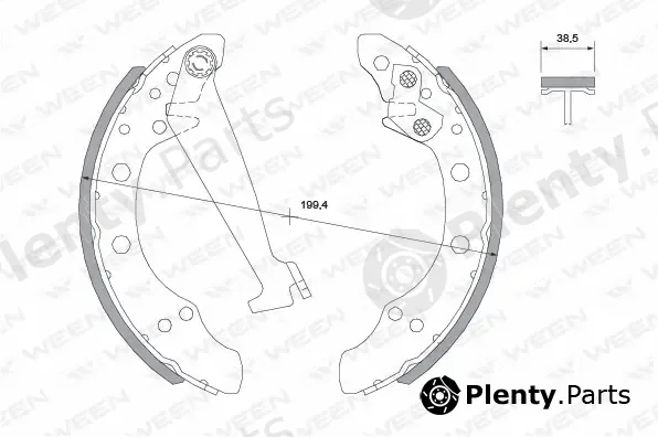 Ween 152-2016 — Brake Shoe Set