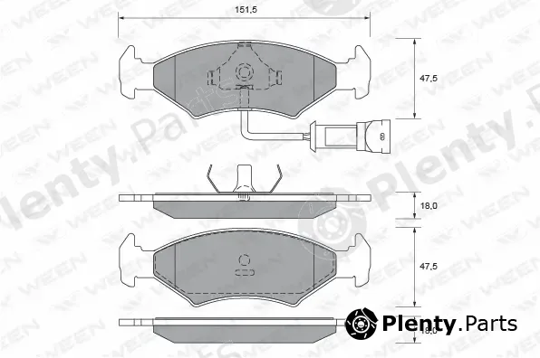 Ween 151-2055 — Brake Pad Set, disc brake