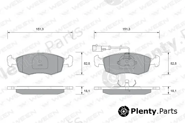 Ween 151-1800 — Brake Pad Set, disc brake