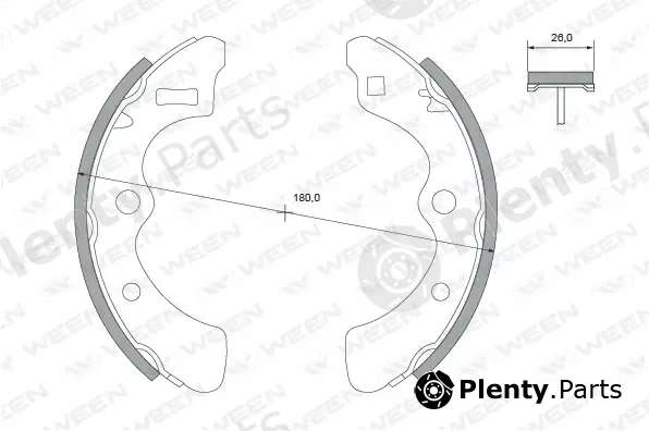 Ween 152-2249 — Brake Shoe Set