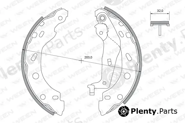 Ween 152-2440 — Brake Shoe Set