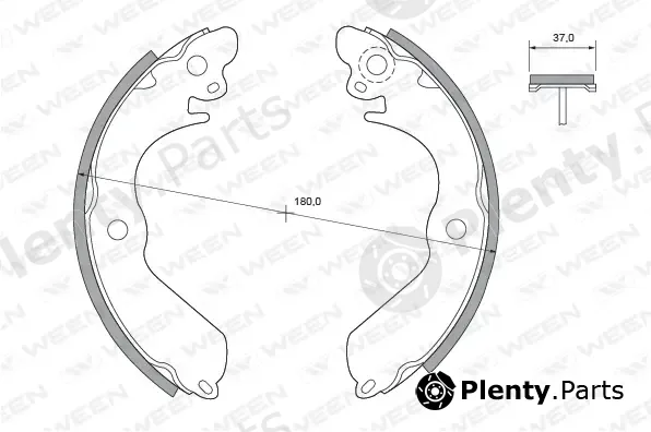 Ween 152-2380 — Brake Shoe Set