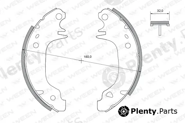 Ween 152-2292 — Brake Shoe Set