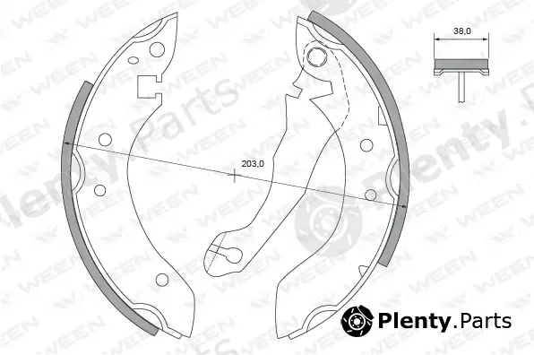 Ween 152-2180 — Brake Shoe Set
