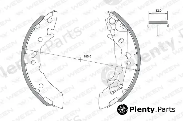 Ween 152-2429 — Brake Shoe Set