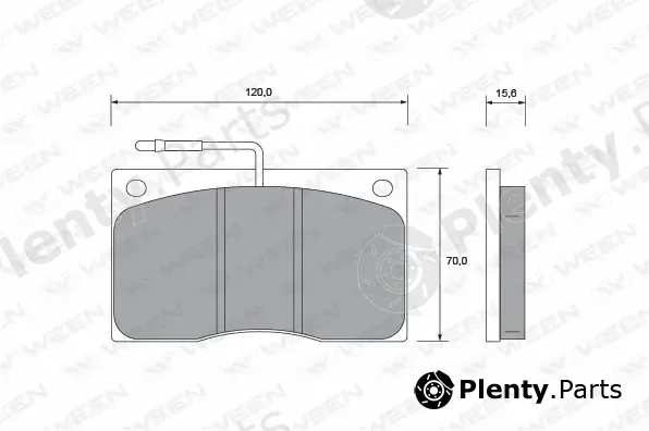 Ween 151-1007 — Brake Pad Set, disc brake