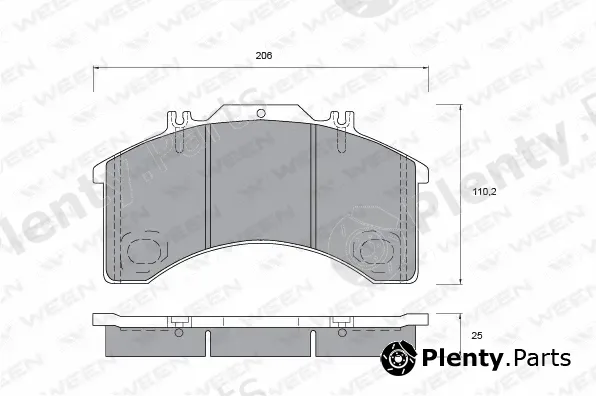 Ween 151-1033 — Brake Pad Set, disc brake