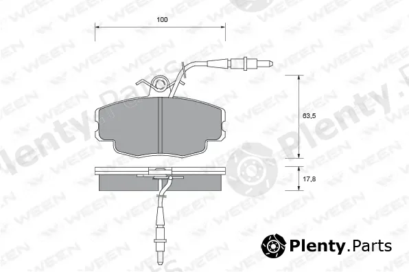Ween 151-1666 — Brake Pad Set, disc brake