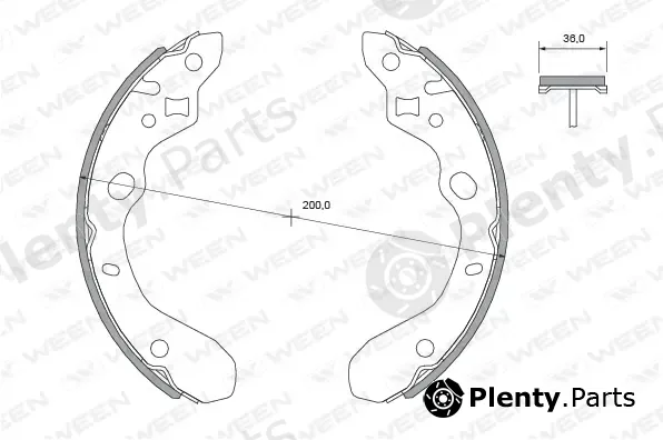 Ween 152-2430 — Brake Shoe Set