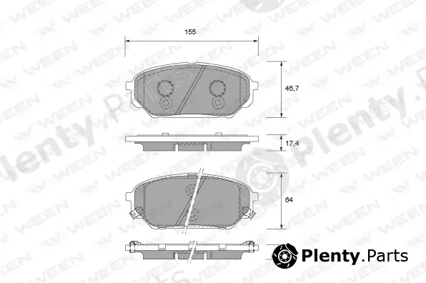 Ween 151-2600 — Brake Pad Set, disc brake