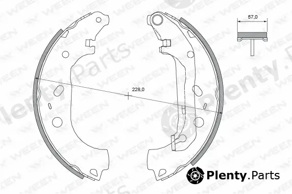 Ween 152-2128 — Brake Shoe Set