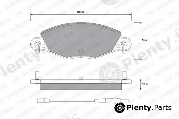 Ween 151-1283 — Brake Pad Set, disc brake