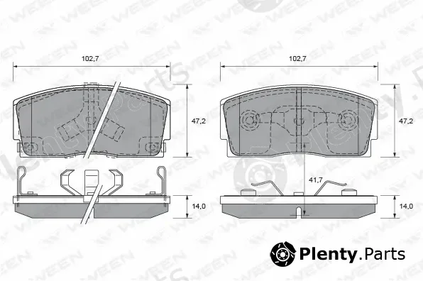 Ween 151-2166 — Brake Pad Set, disc brake