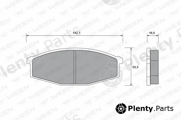 Ween 151-1416 — Brake Pad Set, disc brake